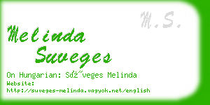 melinda suveges business card
